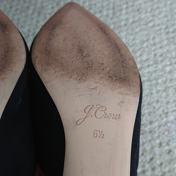J.Crew pointy toe black suede leather mules size 6 - Picture 13 of 14